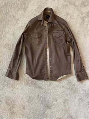 H By Hudson women's Brown Button-Front Lightweight Shirt Jacket